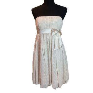 Laundry by Shelli Segal Silk Bubble Hem Strapless Prom/Cocktail Mini Dress